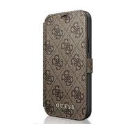 Guess Étui Livre 4G Marron pour iPhone 12/12 Pro guflbksp12m4gb