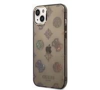 Guess, Étui Peony Apple iPhone 14 Plus, Noir