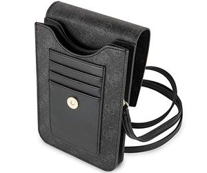 Guess Étui Portefeuille 4G pour téléphone Portable avec étui Noir, GUWBSQGBK
