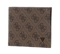 GUESS Étui pour carte de crédit beige brun clair en cuir pour homme - Vezzola Billfold Coin Wallet Beige / Brown 251931