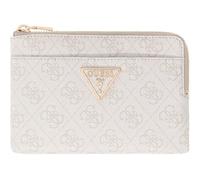 GUESS étui pour Carte de crédit étui à clés Laurel II SLG Key Ring Pouch Bone Logo écru