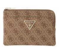 GUESS étui pour Carte de crédit étui à clés Laurel II SLG Key Ring Pouch Latte Logo Marron Clair