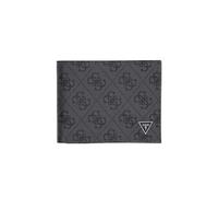 GUESS étui pour Carte de crédit Milano Bifold No Coin Wallet Black Gris foncé
