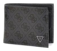 GUESS étui pour Carte de crédit Milano Bifold No Coin Wallet Black Gris foncé