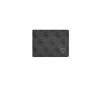 GUESS étui pour Carte de crédit Milano Bifold No Coin Wallet Black Gris foncé