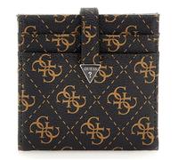 GUESS Étui pour carte de crédit noir marron pour femme - Laurel SLG Tab Card Case Brown Logo 288062