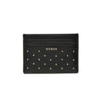 Guess Étui pour cartes en cuir avec rivets Noir, Noir , Moderne