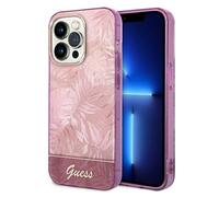 Guess étui pour iPhone 14 Pro 6,1 étui rigide rose