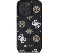 Guess, Étui pour iPhone 16 Pro MagSafe Edition 4G Peony Ultra-Chic, Noir