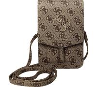 Guess, étui pour smartphone, motif 4G, poches intégrées pour cartes, marron