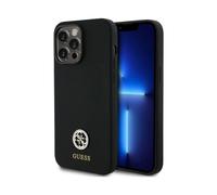 Guess Étui pour téléphone portable GUHCP14XM4DGPK Silicone Logo Strass 4G Noir - iPhone 14 Pro Max