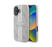 Guess Étui pour téléphone portable GUHMP16MP4RPSP 4G Stripes Pink pour Magsafe - iPhone 16 Plus