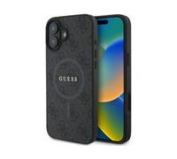CG Mobile Guess GUHMP16SG4GFRK Coque pour iPhone 16 6,1" Noir Rigide 4G Anneau Logo Classic