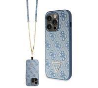 Guess Étui Rigide Crossbody 4G Métal Logo pour IPHONE 14 Pro 6.1 " Bleu