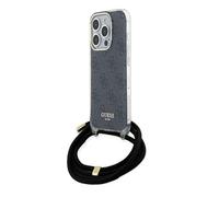 Guess Étui Rigide Crossbody Iml 4G Imprimé Logo pour IPHONE 15 Pro 6.1 " Noir