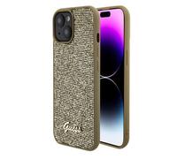 Guess Metal Script Housse Disco Gold - iPhone 15