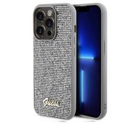 Guess Étui Rigide Disco Métal Écriture pour IPHONE 15 Pro 6,1 " Argent
