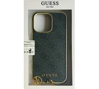 Guess Étui Rigide Gris 4G Breloques Collection pour IPHONE 13 Pro 6,1 "