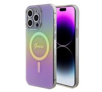 Guess Étui Rigide Iridescent Écriture Magsafe pour IPHONE 15 Pro 6,1 " Rose