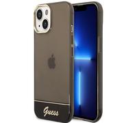 Guess Étui Rigide Noir Contour Translucide pour IPHONE 14 Plus 6,7 "