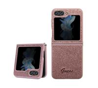 Guess Étui Rigide Pour Samsung Galaxy Z Flip5 Glitter Script Avec Illumination
