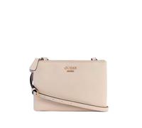GUESS Factory Akir Sac à bandoulière triple compartiment pour femme Blanc, stone