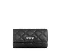 GUESS Factory Pochette fine matelassée Ackherman, Imprimé floral noir., One Size, Compacte