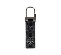 Guess, Femme, Accessoires, Noir, Taille: ONE Size Porte-Clés en Cuir Noir avec Détails Métalliques