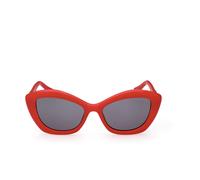 Guess, Femme, Accessoires, Rouge, Taille: 54 MM Lunettes de soleil œil de chat léopard