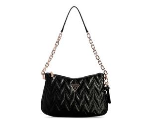 GUESS Femme Adelard Top Zip Shoulder Bag Sac à bandoulière, Noir, Taille Unique