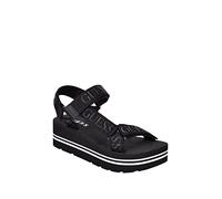 Guess Femme Avin Sandale cale, Noir, 35 EU