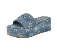Guess Femme Bintai Sandale, Medium Blue Denim Logo 420, 35 EU