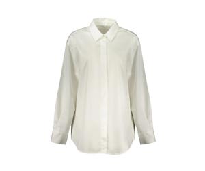 Guess, Femme, Blouses et Chemises, Blanc, Taille: 42 FR Chemise à manches longues