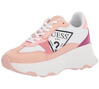 Guess Femme Calebb3 Basket, Blanc/Rose/Multicolore, 37 EU