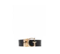 Guess Femme Ceinture Ella Logo Adj&Rev Pant Belt Logo Noir/Logo Bone