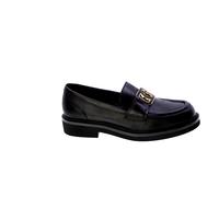 Guess, Femme, Chaussures, Noir, Taille: 38 EU Mocassin en cuir noir avec boucle