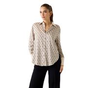 Guess Femme Chemise Manches Longues Polyester W4YH47WF1T2, Logo 4G All Over Lov, Medium