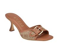 GUESS Femme Dista Sandale à Talon, Beige Marron 210, 38.5 EU