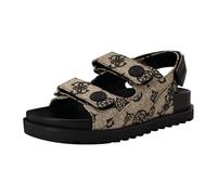 GUESS Femme Fadey Sandale, Logo Noir Blanc 001, 39.5 EU