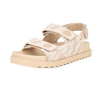 GUESS Femme Fadey Sandale Plate, Logo Multicolore Rose Clair Blanc, 42 EU