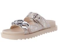 GUESS Femme FATEMA Sneaker, Beige/Argent, 38 EU