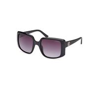 Guess Femme GU00097 01B Lunettes de soleil Injecté Noir Fumée Carré Normale Ombré