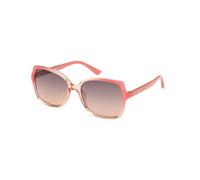 Guess Femme GU00100 74B Lunettes de soleil Injecté Rose Fumée Carré Normale Ombré