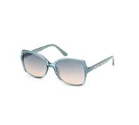 Guess Femme GU00100 89W Lunettes de soleil Injecté Turquoise Bleu Carré Normale Ombré