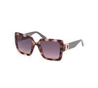 Guess Femme GU00103 55B Lunettes de soleil Injecté Havane Fumée Carré Normale Ombré