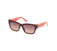 Guess Femme GU00105 52F Lunettes de soleil Injecté Havane Marron Carré Normale Ombré