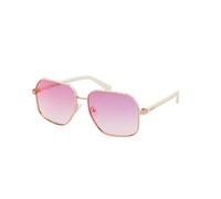 Guess Femme GU00107 21Z Lunettes de soleil Métal Blanc Violet Carré Normale Ombré