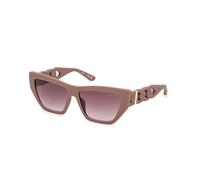 Guess Femme GU00111 58F Lunettes de soleil Injecté Beige Marron Cat Eye Normale Ombré