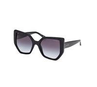 Guess Femme GU00153 02B Lunettes de soleil Injecté Noir Fumée Géométrique Normale