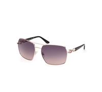 Guess Femme GU00159 28B Lunettes de soleil Métal Or Fumée Carré Normale